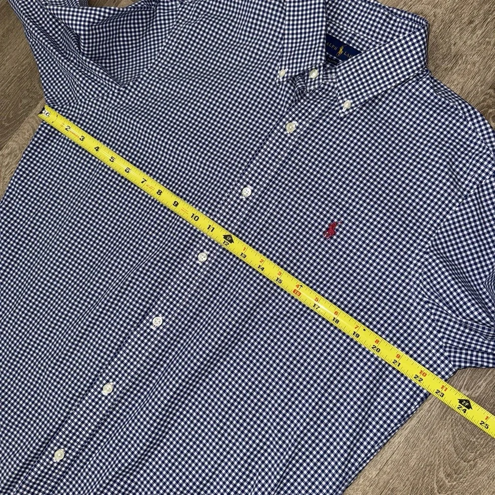 Polo Ralph Lauren Performance Long Sleeve Button Down Men's L Blue White Check